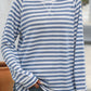 Mandy Striped Round Neck Long Sleeve T-Shirt