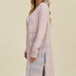 Double Take Full Size Open Front Longline Cardigan