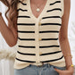 Striped V-Neck Knit Tank