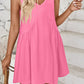 Full Size Plunge Wide Strap Mini Tank Dress