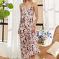 ADORA Watercolor V-Neck Midi Cami Dress