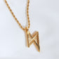 GNJ Brass Lightning Pendant Necklace *