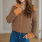 Zip Up Collared Neck Long Sleeve Cardigan