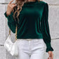Lovelet Round Neck Flounce Sleeve Top