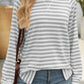 Mandy Striped Round Neck Long Sleeve T-Shirt