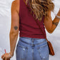Waffle-Knit Scoop Neck Tank