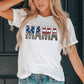 MAMA Round Neck Short Sleeve T-Shirt