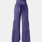 Tied Ruched Wide Leg Pants