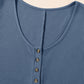Waffle-Knit Half Button Sleeveless Romper with Pockets