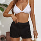 Drawstring Cutout Swim Shorts