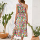 FULL SIZE Ruffled Printed One Shoulder Midi Dress