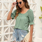Ruched Short Sleeve Blouse