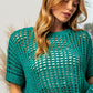 BiBi Hollowed Out Short Sleeve Knit Cover Up - Brand BiBi