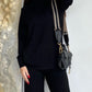 Turtleneck Long Sleeve Top and Drawstring Pants Sweater Set