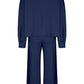 Round Neck Long Sleeve Top and Pants Set