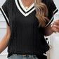 Devine Cable-Knit V-Neck Sweater Vest