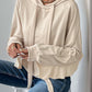 Perfee Drawstring Ruffled Long Sleeve Hoodie