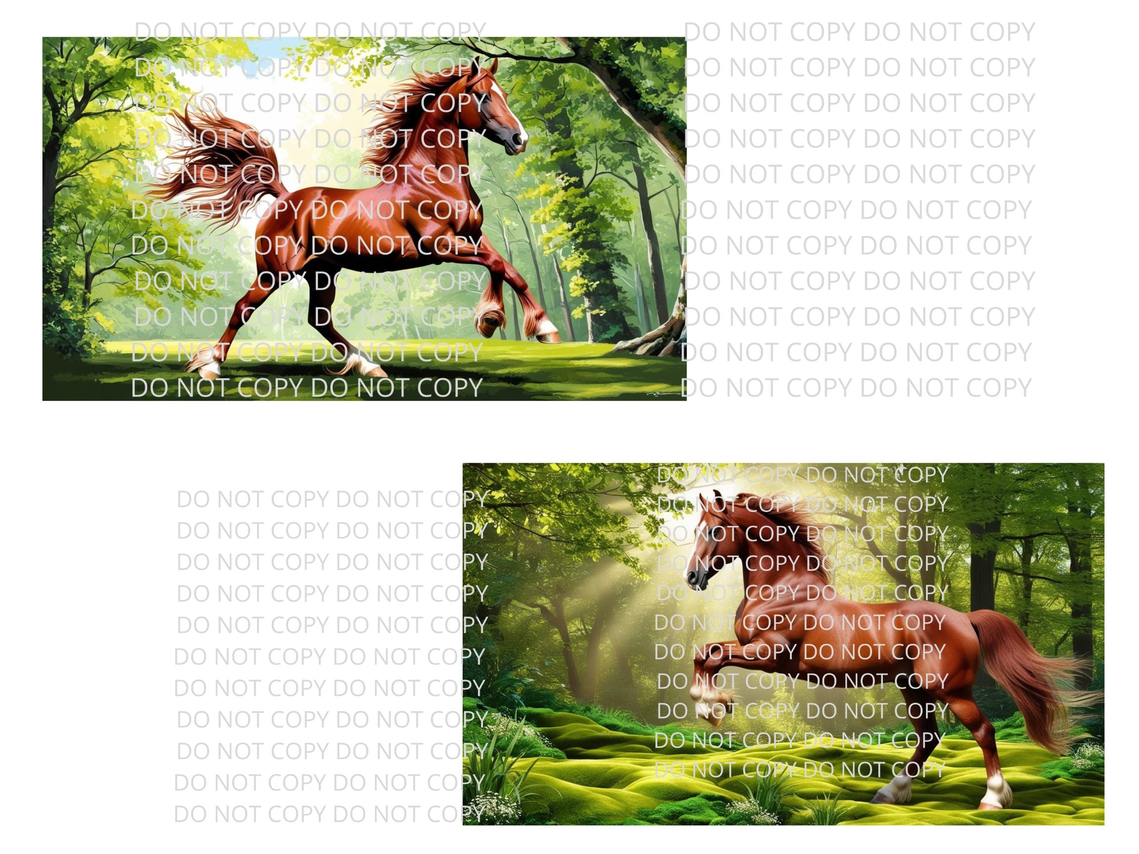 Brown Horse Digital Art in PDF SVG PNG File Formats