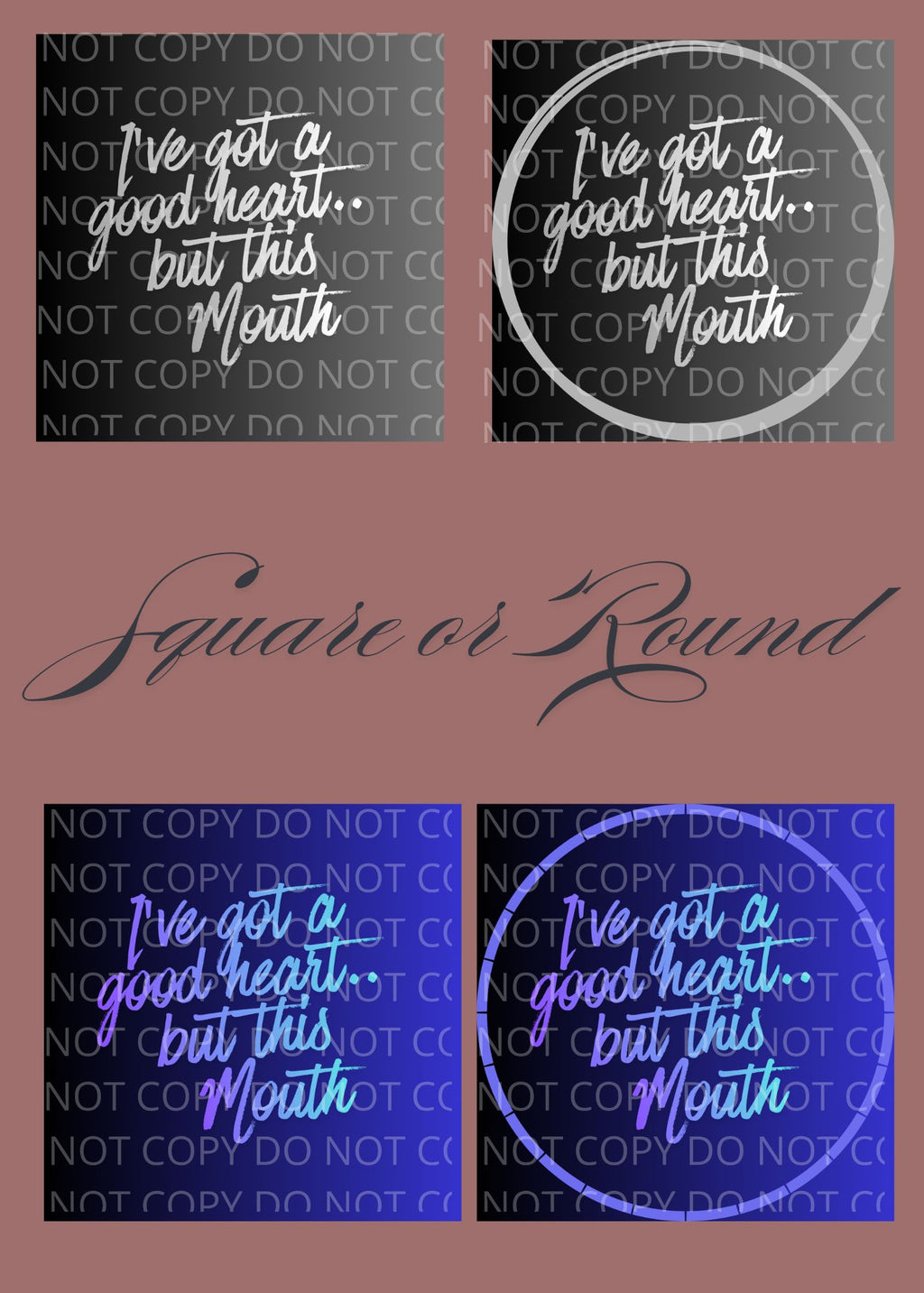 I've Got a Good Heart But This Mouth... Digital Sticker Collection