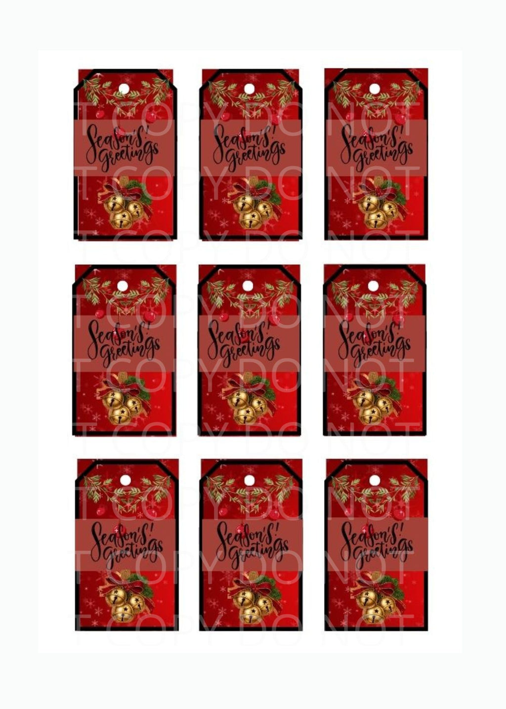 Printable Christmas Gift Tags Bundle – 12 Sheets of Assorted Buffalo Plaid, Farmhouse & Classic Holiday Gift Labels (PNG, JPG, PDF, SVG, PPTX)