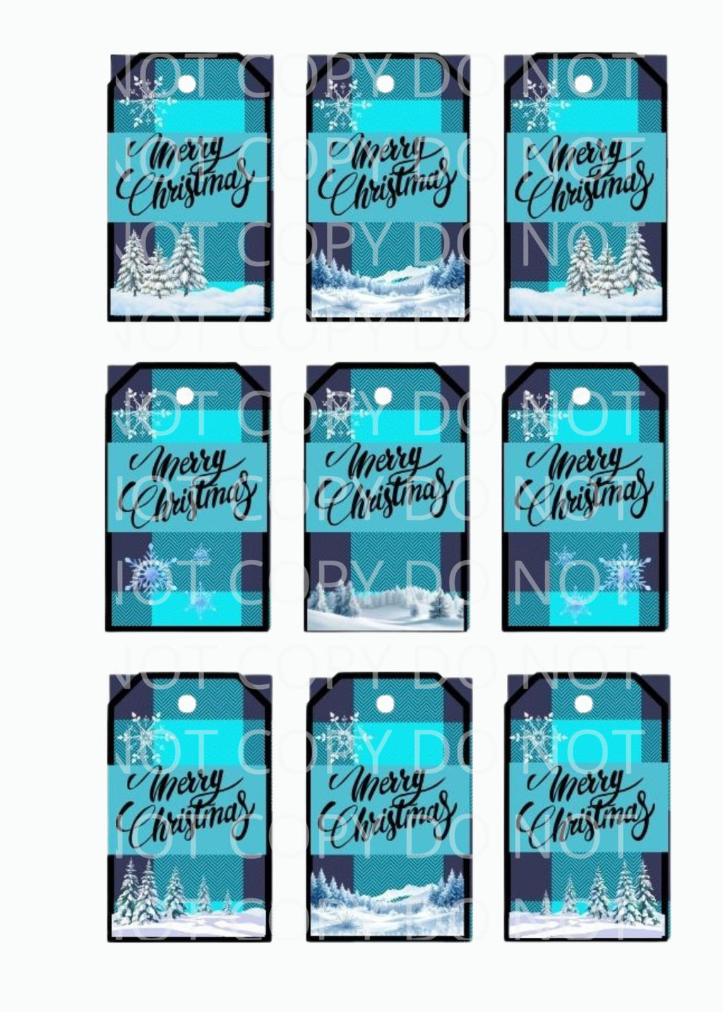 Printable Christmas Gift Tags Bundle – 12 Sheets of Assorted Buffalo Plaid, Farmhouse & Classic Holiday Gift Labels (PNG, JPG, PDF, SVG, PPTX)