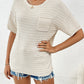 Round Neck Half Sleeve Knit Top