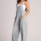 Wide Strap Jumpsuit with Pockets