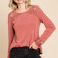 Super Lady Full Size Lace Detail Round Neck T-Shirt