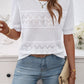 Round Neck Half Sleeve Knit Top