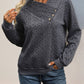 Decorative Button Long Sleeve Sweatshirt