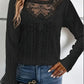 Lace Eyelet Long Sleeve Top
