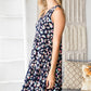Heimish Full Size Leopard V-Neck Ruffled Tank Dress