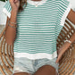 Full Size Striped Round Neck Sweater Vest