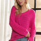 ADORA V-Neck Drop Shoulder Long Sleeve Sweater