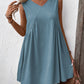 Ivy Lane Ruched V-Neck Sleeveless Mini Dress