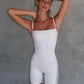 Beautiful Bea Square Neck Spaghetti Strap Romper