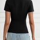 Devine Decorative Button Short Sleeve T-Shirt