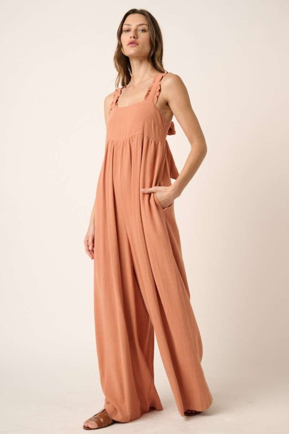 Mittoshop Sleeveless Wide Leg Jumpsuit *