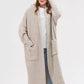 Pocketed Open Front Long Sleeve Longline Cardigan