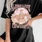 Graphic Round Neck Half Sleeve Oversize T-Shirt