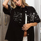 BiBi Sequin Detail Raw Hem Short Sleeve Shirt - Brand BiBi