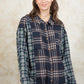 Plaid Collared Neck Button Up Long Sleeve Shirt