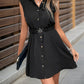 Button Up Sleeveless Mini Dress