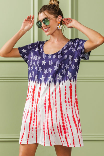 BiBi American Flag Theme Tee Dress - Brand BiBi