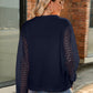 Full Size Round Neck Lace Long Sleeve T-Shirt Plus Size