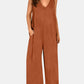 Full Size V-Neck Wide Strap Jumpsuit