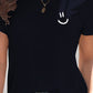 Smile Graphic Round Neck Short Sleeve T-Shirt
