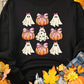 Pumpkin & Ghost Round Neck Long Sleeve Sweatshirt