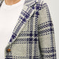 Be Cool Plaid Long Sleeve Sweater Jacket with Front Patch Pockets