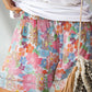 Drawstring Printed Shorts with Pockets